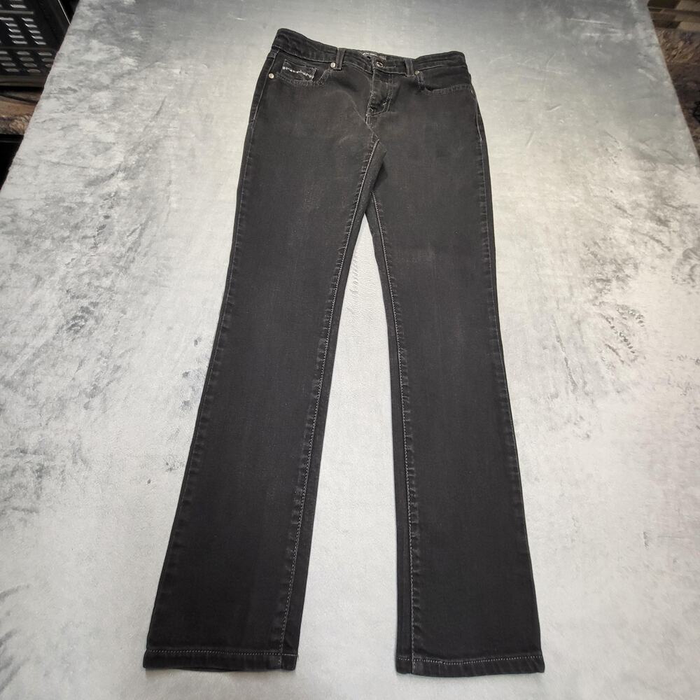 Levis Jeans Womens 6 Black Mid Rise Skinny Dark Wash Stretch‎ 5-Pocket